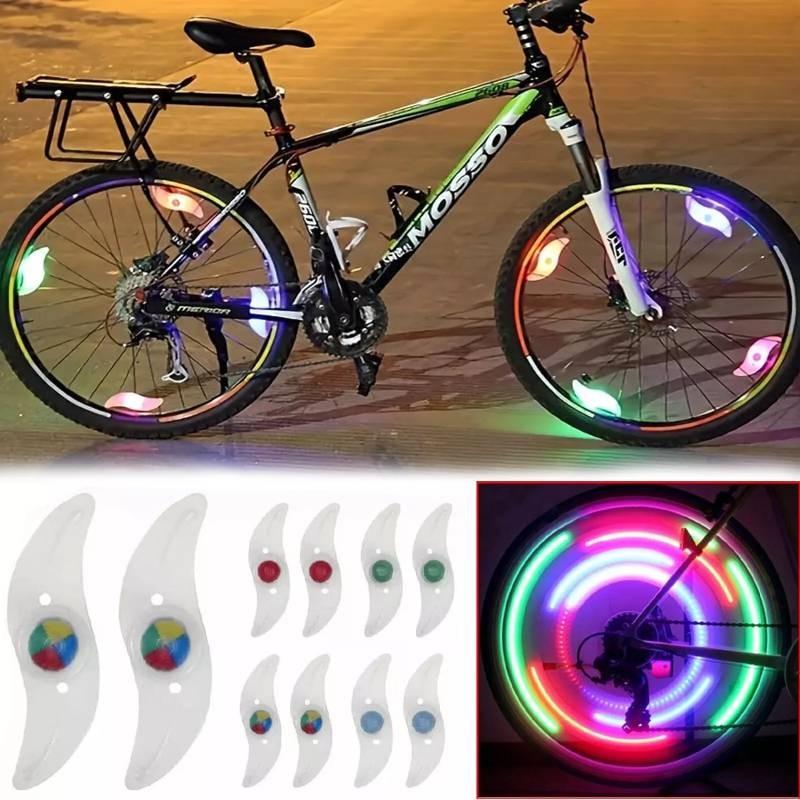 Colorful Bicycle Spoke Lights For Mountain Bikes With Vibrant Silicone Design For Safety