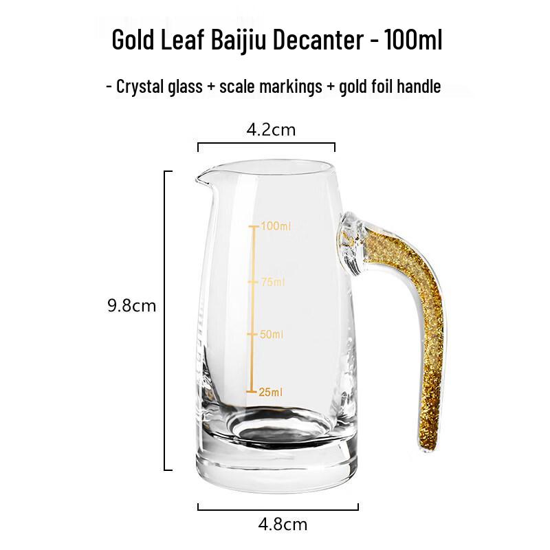 

PG-6231 100ml Gold Leaf Handle Liquor Dispenser Set