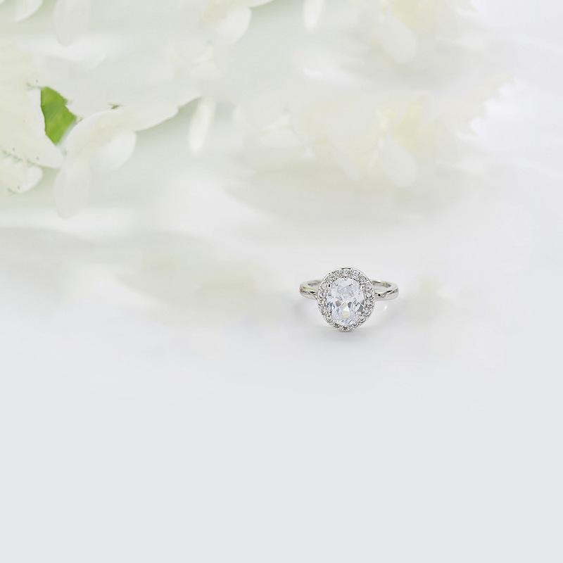 Elegant Pink Tourmaline & Zircon Oval Ring for Women