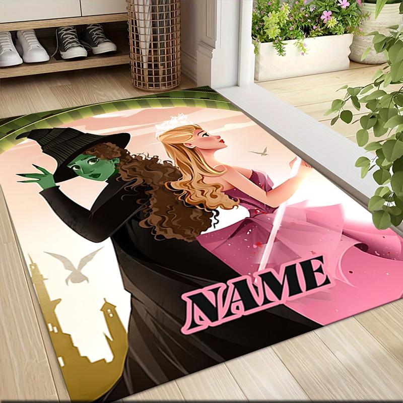 Custom Name Witch Princess Adventure Carpet Rug Customizable Soft Washable Anti-Slip Home Living Room Sofa Mats Personalized Rug. 0909336