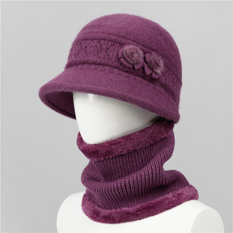 Hat women's autumn and winter warm knitted wool hat winter new hat