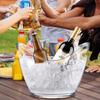 Clear Ice Bucket Multifunctional Drink Tub 2 Scoops Handle Cooling Large Ice Bucket For Wine Champagne Wine Beer Bar Supplies