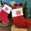 Socks 2022 Christmas Decorations Christmas Stocking Xmas Socks High Capacity Red