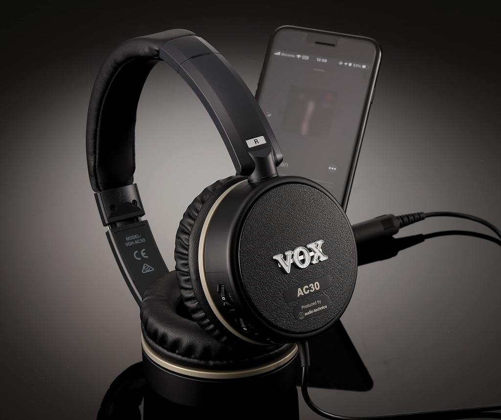 Headphones with VOX bass amplifier Plug directly into bass Perfect for personal practice compressor built-in VGH-BASS Battery-powered Built-in