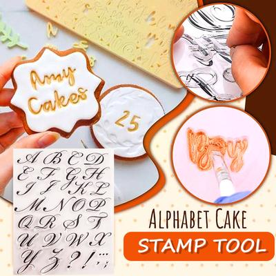 Alfabe Embosser Kek Dekor Pişirme Bakeware Harfler Aracı Güzel Mektup