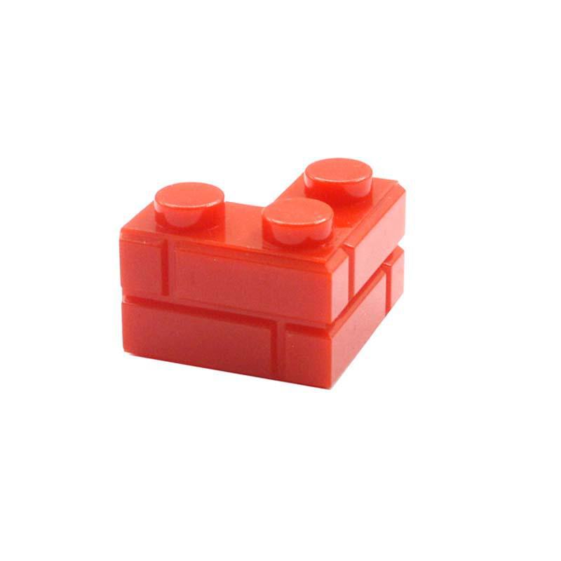 L-förmige Ecksteine aus kleinen Partikeln, 2+1 Loch, kompatibel mit hohen Lego-Bausteinen