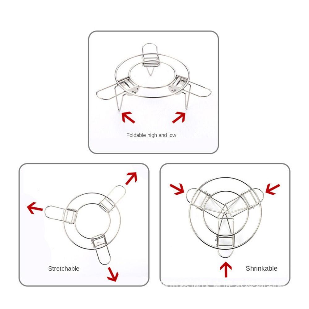 Foldable Stainless Steel Steamer Heat-rsistant Tripod Cooking Stand Durable Cooling Tray  Heating