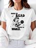 Vintage Born Read Forced To Work Graphic Unisexs T Shirt Casual Outdoor Lightweight Comfortable Daily Wear Print Round Neck S