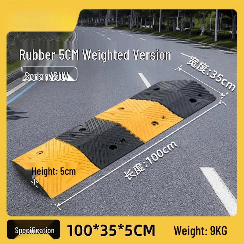Heavy-Duty Rubber Speed Bump