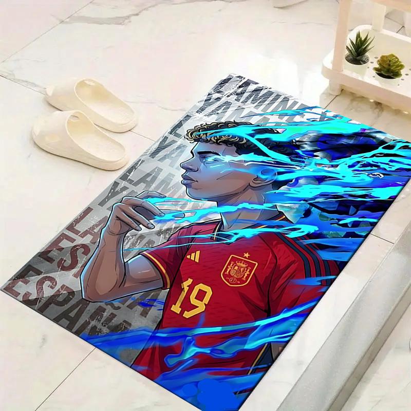 1ks Španělský Fotbalista Energetický Koberec pro Ložnici Obývací Pokoj Dekorace Pohovka Domácí Herní Plocha Koberec Protiskluzová Podložka. DT71601164