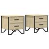 VidaXL Bedside Tables 2 Pcs Sonoma Oak 40x41x40 Cm Engineered Wood, Side Table, Bedside Cabinet, Accent Table 848507
