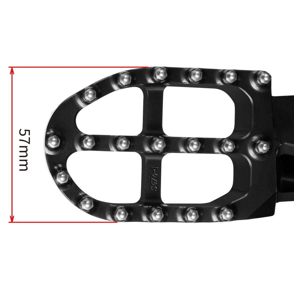 ZETA RACING Aluminum Footpegs Black for SEROW250 TRICKER WR155R XT250 CNC High Strength Footrests Dirt Bike Wide Pegs