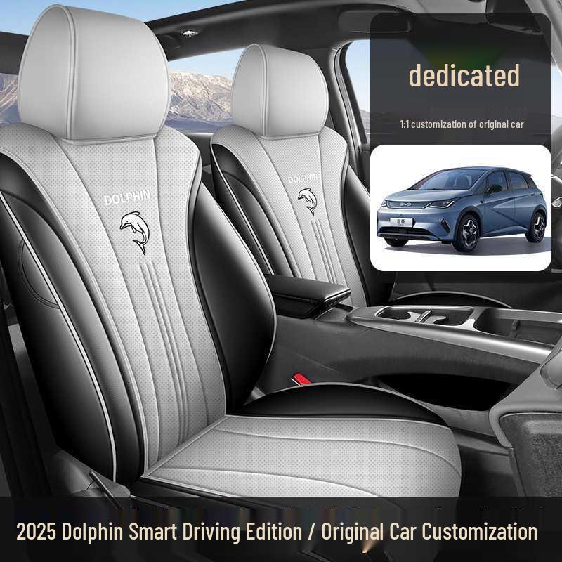 25 BYD Dolphin Leather Seat Covers, All-Season, Breathable, Full Coverage for Intelligent Driving Version