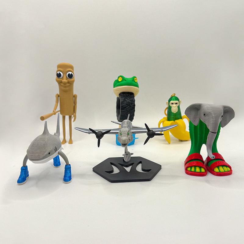 Hai Figur Tungtungsahur Figur Desktop Dekoration Beweglich Tralalero Tralala Figur Ornament Lustige Puppe 3D Gedrucktes SpielzeugSh