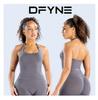 European Seamless Halter Neck Sports Vest & Ruched Yoga Shorts Set