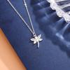 New Fashion Crystal Dragonfly 925 Sterling Silver Exquisite Creative Pendant Necklaces  XL285