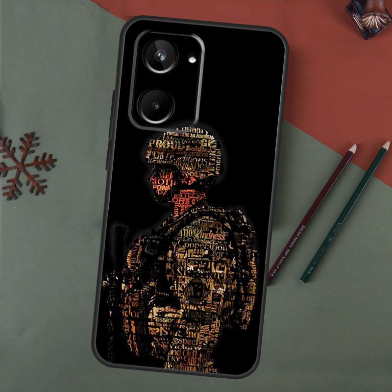 Camo military Army Case For Realme C61 C53 C55 C33 C63 C51 C65 C67 C71 C75 11 12 13 14 15 Pro Plus GT6 GT7 Pro