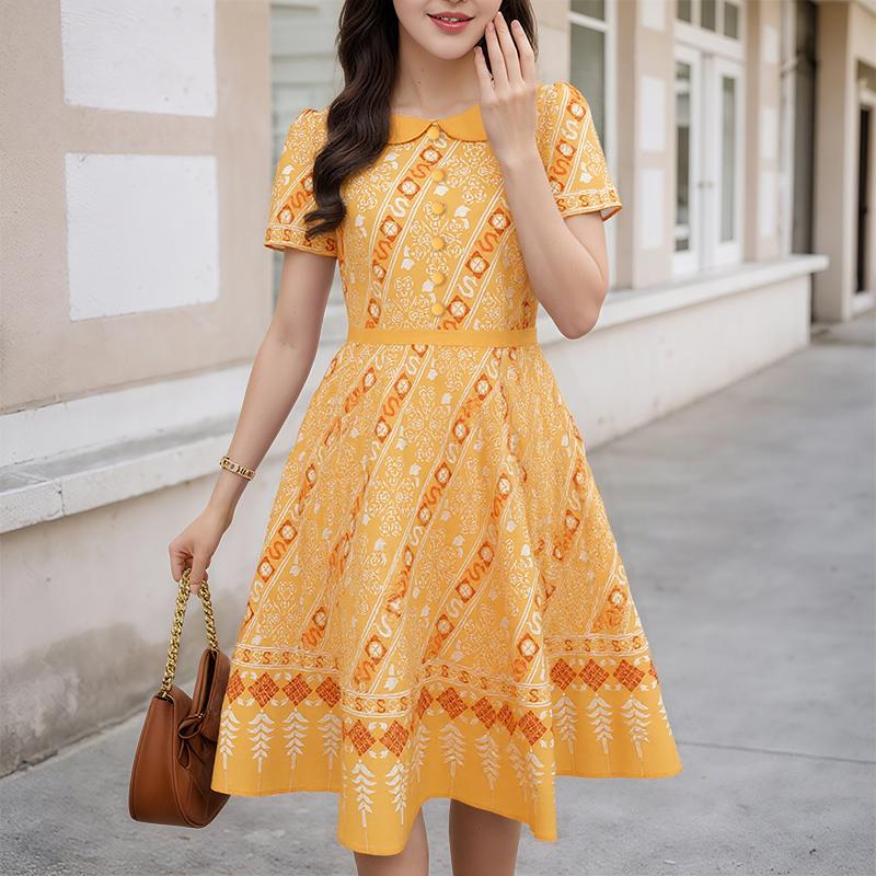 ZANZEA Women Summer Print Casual Short Sleeve Dress