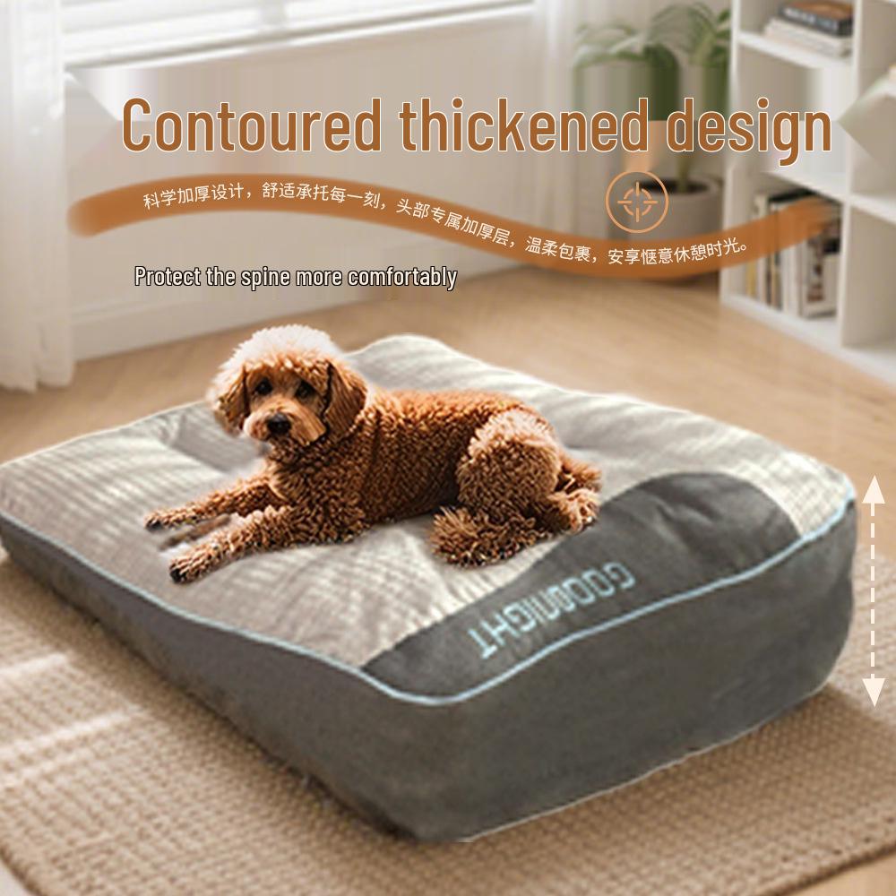All-Season Dog Kennel Bed: Cozy Sofa Nest for Medium & Large Breeds, Winter-Warm Mat for Golden Retrievers & More