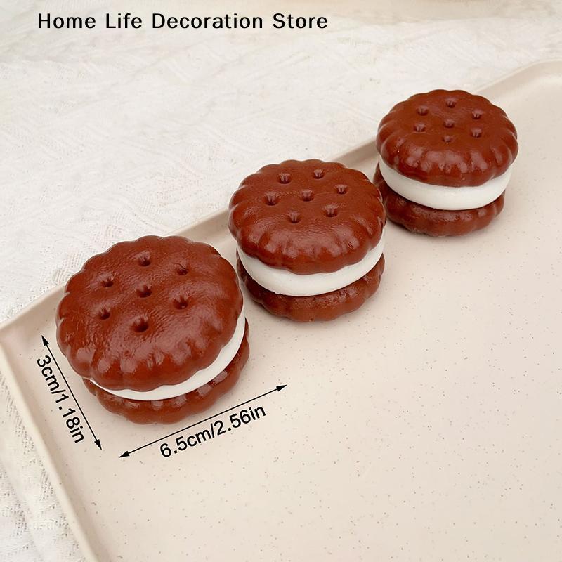 Funny Squishy Sandwich Cookies Squeeze Toy Stress Relief Slow Rising Sensory Fidget For Anxiety ADHD Autism Gifts Kids Adults