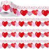 Valentine Themed Border Trim Heart Borders Trim Wall Sticker 59ft Long 75mm Wide for Bedroom Home Party Decoration