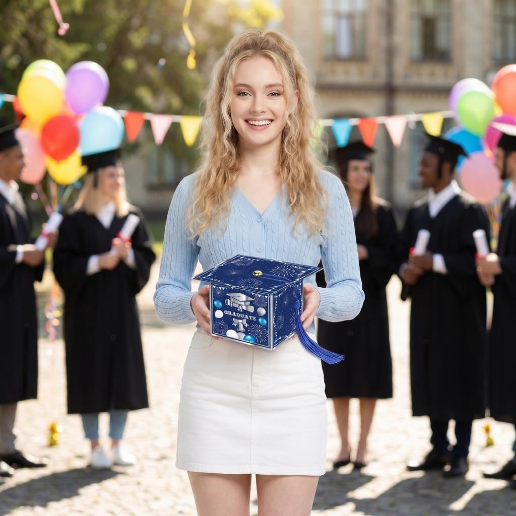 Graduation Doctoral Cap Box Surprise Candy Packaging Bags & Gift Storage Bags For Graduation Party