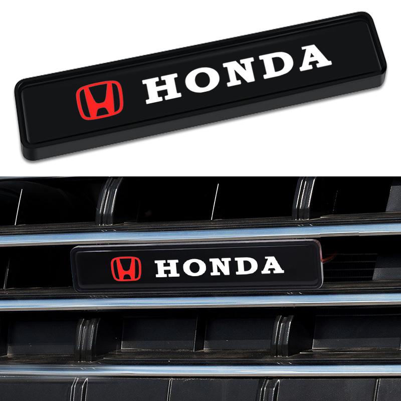 Car LED Front Hood Grille Emblem Badge Decorative Light For Honda Accord DZ0