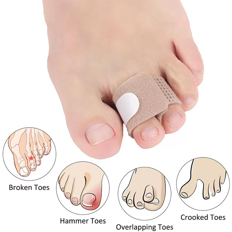 1/2/10Pcs Hammer Toe Straightener Broken Toe Wraps Hammertoe Corrector Toe Splints for Crooked Curled Bent Toes