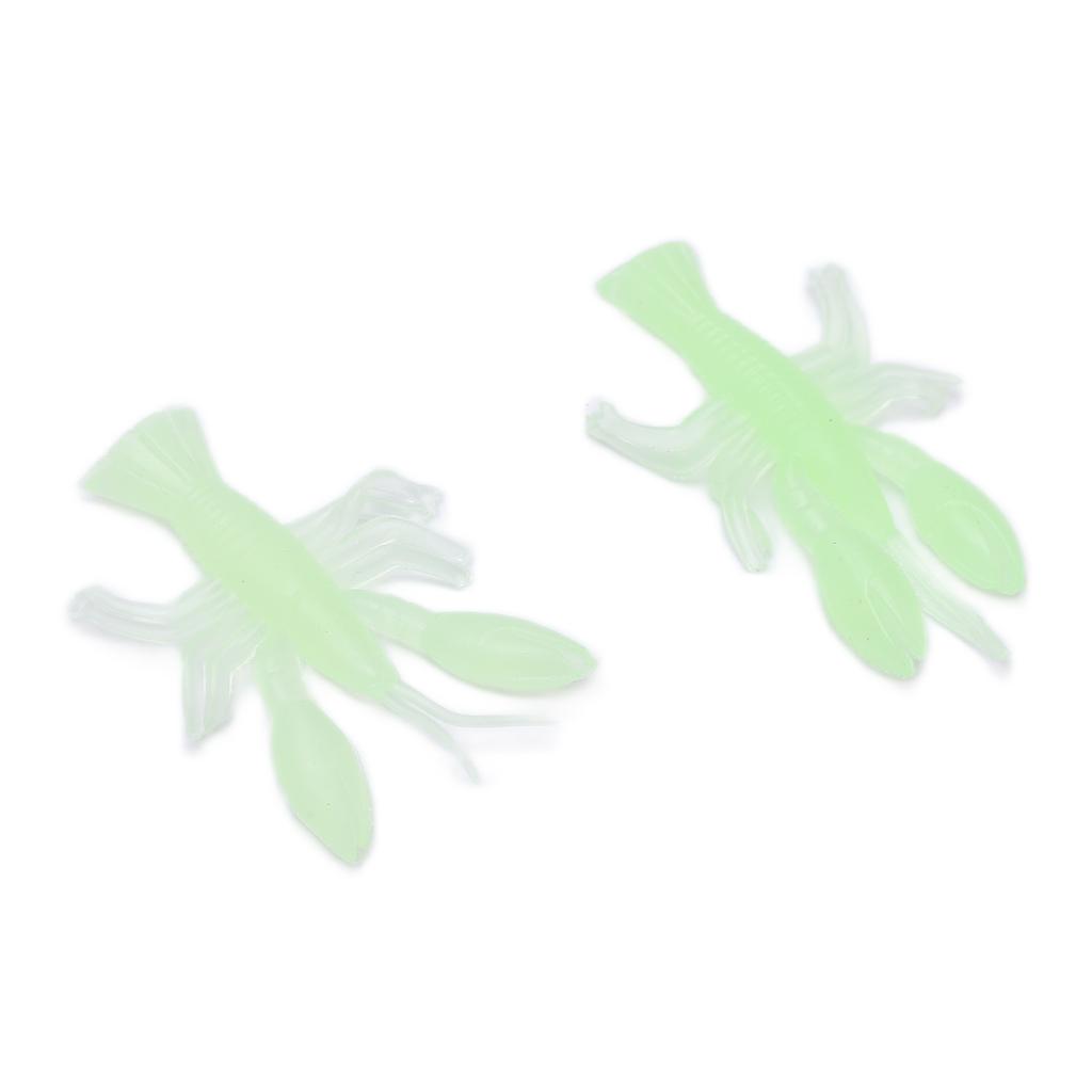 Fishing Shrimps Lures Glowing Luminous Soft   Lifelike Silicone Shirmps Bait