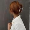Silver Metal Geometric Shark Hair Clip for Thick Hair