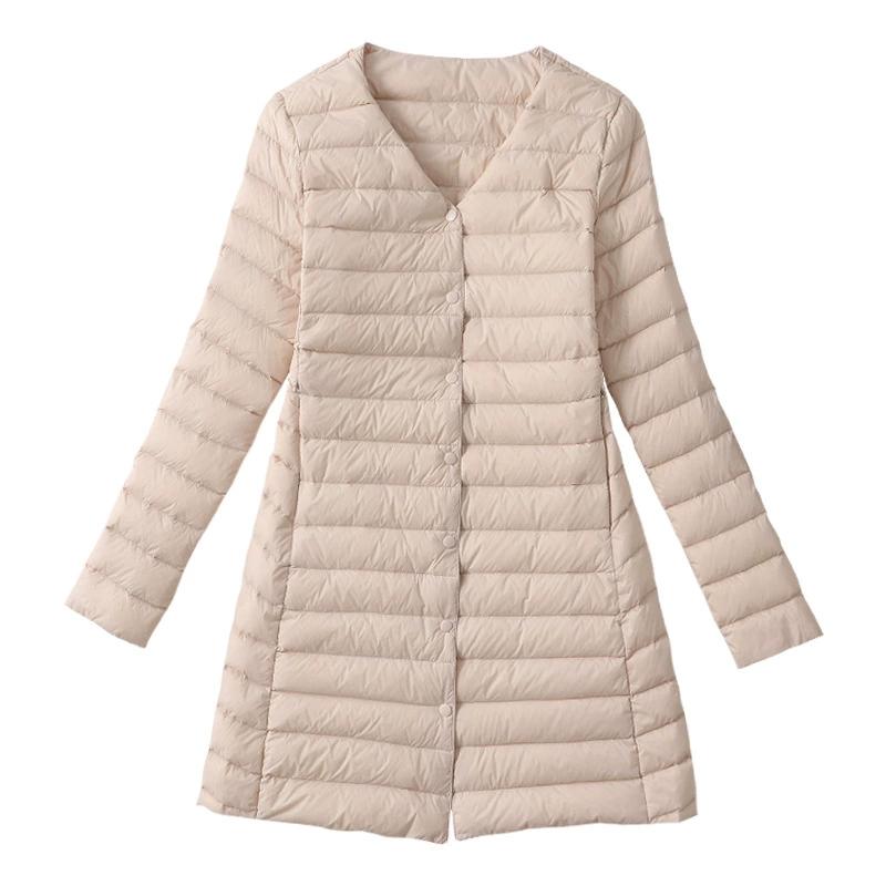 Women Winter Coats Autumn Winter O-Neck Female Thin Duck Down Jackets Portable Windproof Puffer Parkas