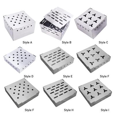Stainless Steel Smoker Box BBQ Supplies Stainless Steel Universal Portable Outdoor Grill BBQ Box for Gas Grill Camping Party