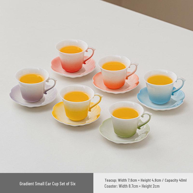 Exquisite Crystalline Glaze Ceramic Mug and Saucer - High-Grade Office Tea and Coffee Cup Gift