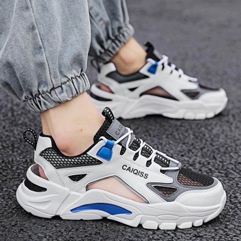 Sports new summer mesh student mesh shoes casual dad heightening white shoes spring