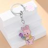 Flower Butterfly Heart Keychains Cartoon Pendant Keyring Handbag Charm Pendant