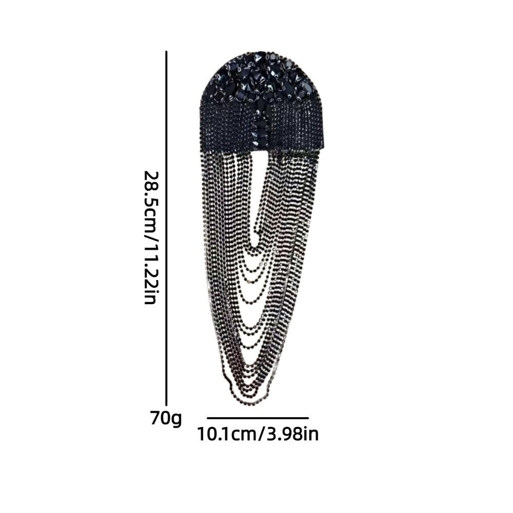 Zinc Zinc Alloy Tassel Epaulettes Rhinestone Shoulder Mark Classic Shoulder Board Choir Performance
