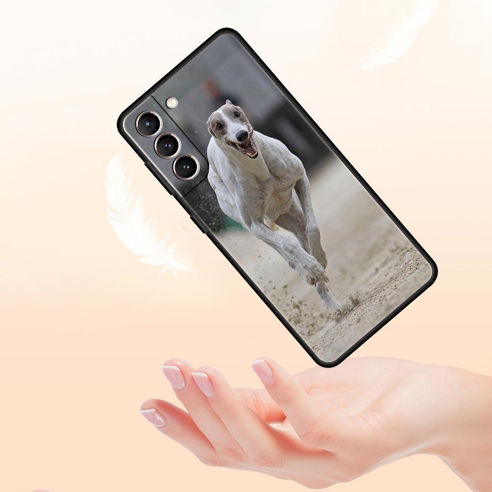 Galgo Greyhound Dog Phone Case For Samsung Galaxy S26 Ultra S25 Plus S24 FE S23 S22 5G S21 S20 Cover Black Soft