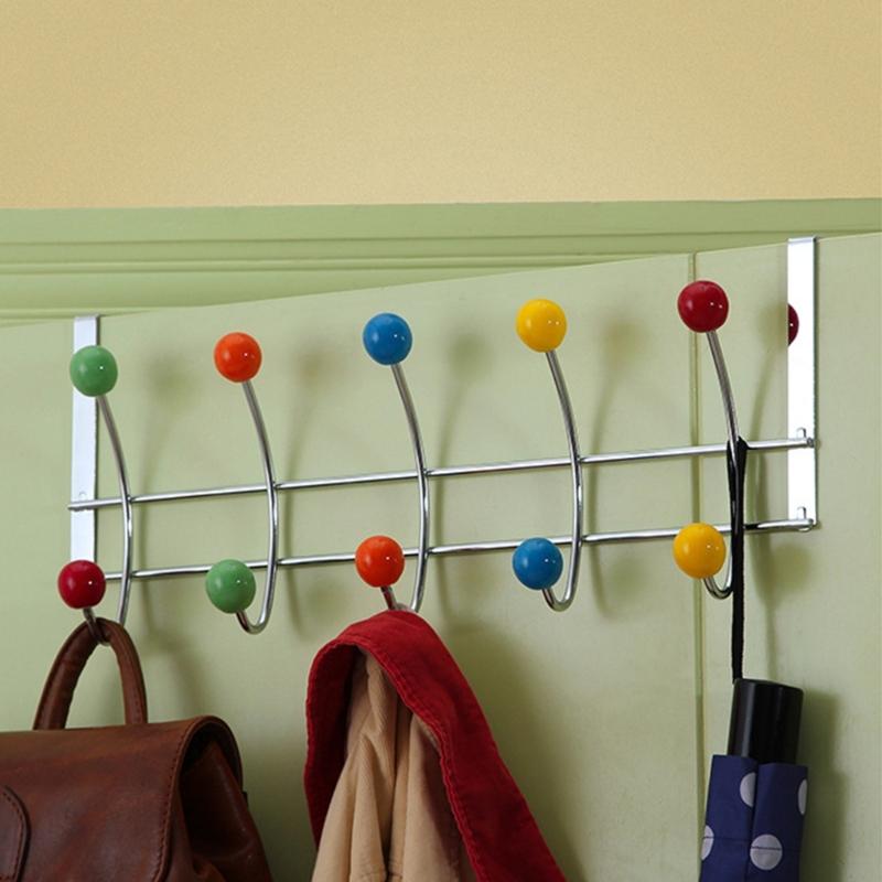 Hanging Heavy Duty Over Door Hooks for Bedrooms Bathroom Door 10 Hooks Stainless Steels Over Door Storage Hooks Hanger