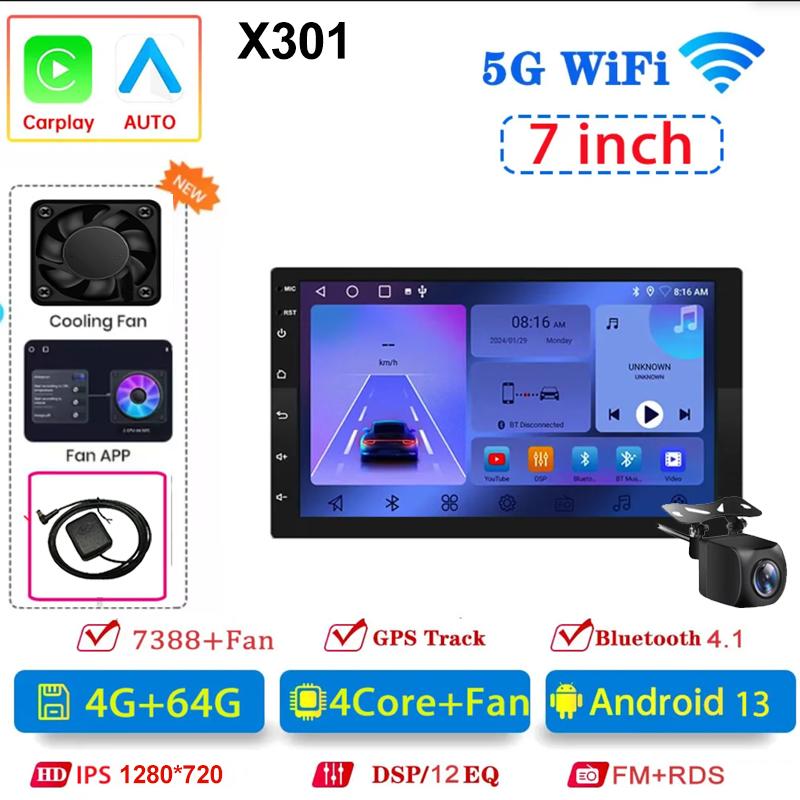 2Din Car Radio Universal Android 13  7"/9"/10"Autoradio Audio 64G GPS BT Wireless Carpaly Multimedia Player For Hyundai Nissan