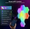 Lampada da parete esagonale intelligente RGB Luce notturna ambientale che cambia colore DYI Forma Musica Ritmo Controllo APP per sala giochi Camera da letto