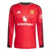 Manchester United 25/26 Home Aeroready Fan Version Slim Fit V-Neck Long Sleeve Football Shirt Men Tops JP3037