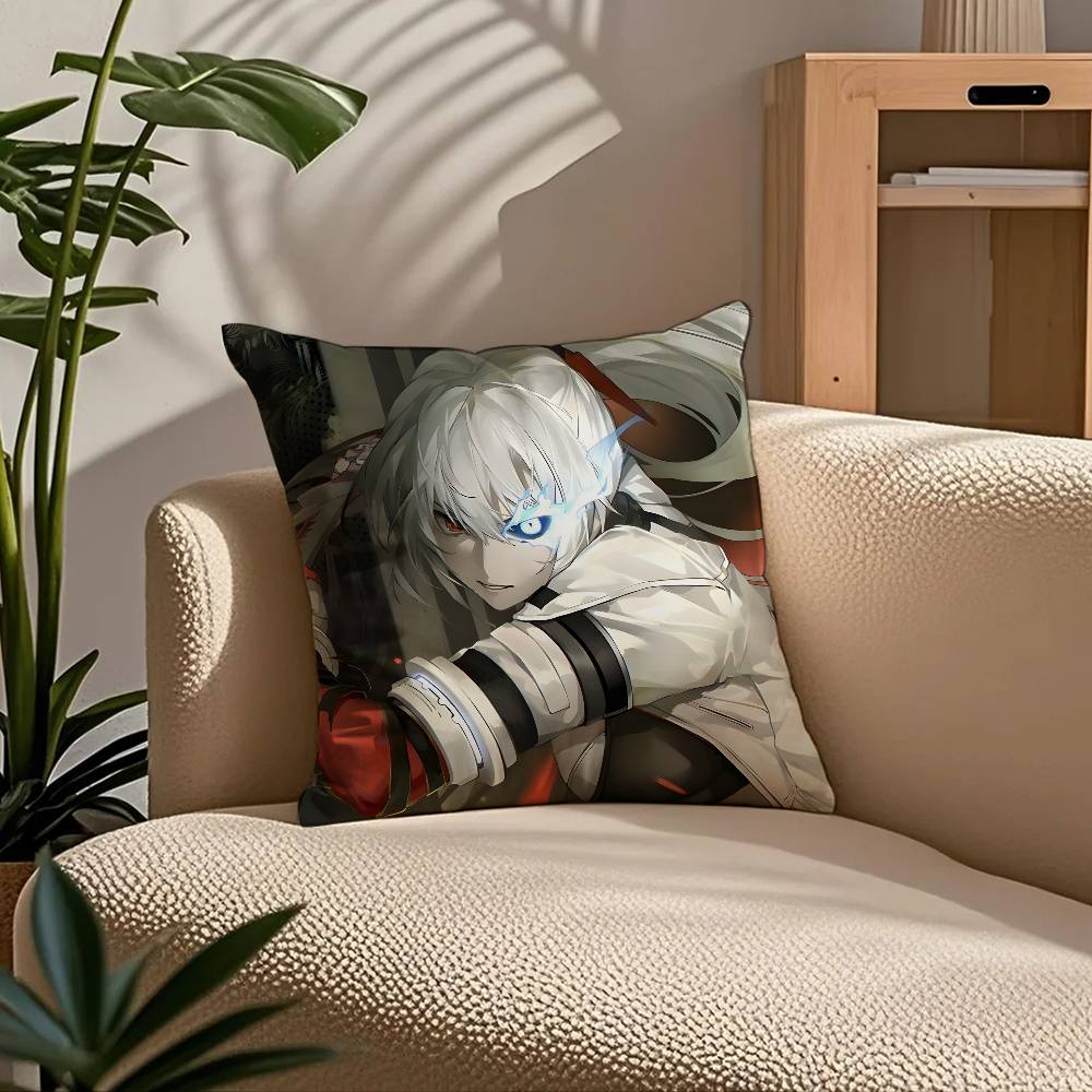 P-Punishing G-Gray R-Raven Pillow Case Comfort Sofa Bed Silky Elegant Invisible Zipper Custom Decorative Cushion Cover