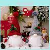 Cozy Knitted Christmas Gnome Figurine With Bright Led Lights For Festive Cheer
