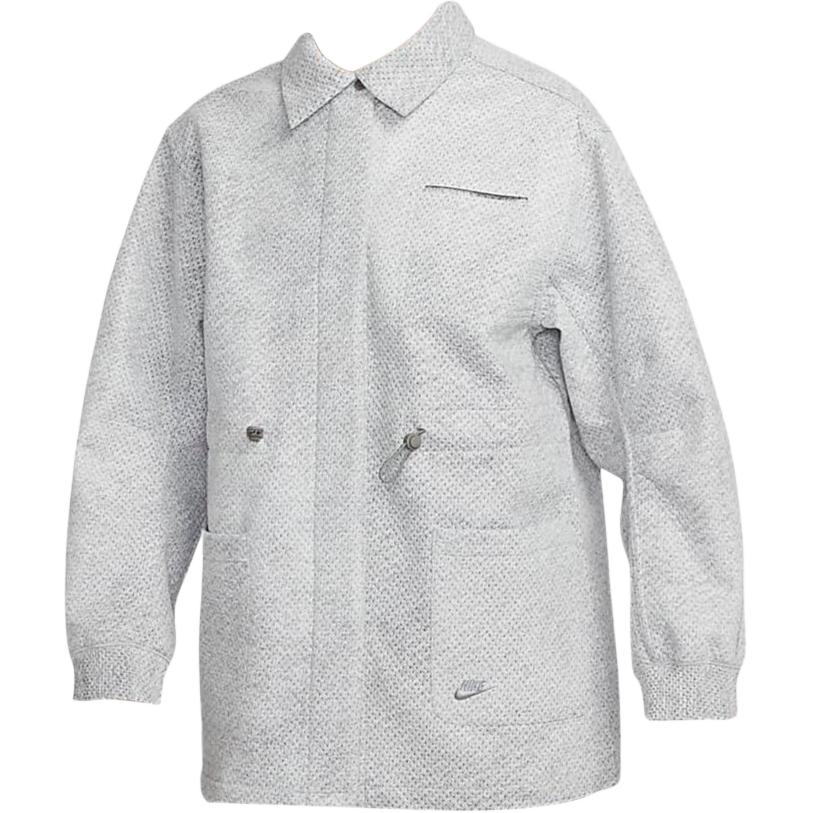 

Женская куртка с длинным рукавом и сетчатым воротником Nike, верхняя одежда дымчато-серого цвета DZ0749-077 S