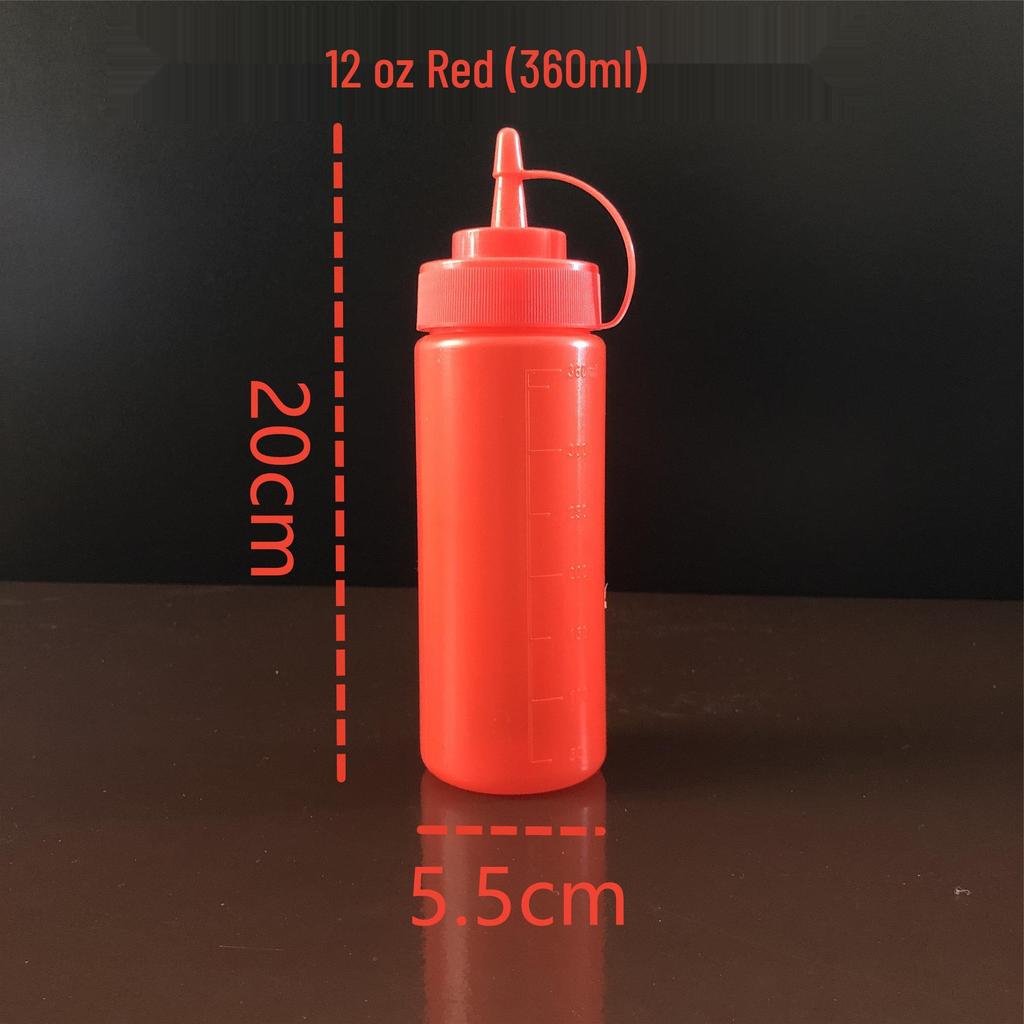 Food Grade PE Squeeze Bottle for Seasoning, Honey, or Ketchup - Pointed Mouth for Easy Use