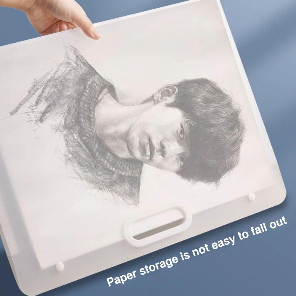 A2/A3/A4 File Folder Portable Drawing Paper Collection Book Simple Drawing Bag  Student Gift