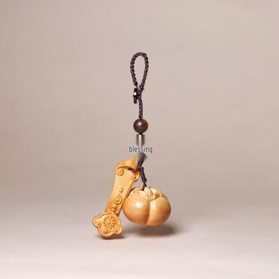 Peanut Persimmon Ruyi Keychain Set: Original Design, Safe, Good Luck Charm Ornament