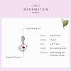 WOSTU Poker Red Heart A Dangle Charm 925 Sterling Silver Dazzling Zircon Beads Fit Original DIY Bracelet Jewelry Making CQC1172