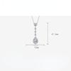 BELLA BOX Tropfenförmige Zirkon Anhänger Halskette Mehrfarbig Mode Hochzeit Verlobung Schmuck
