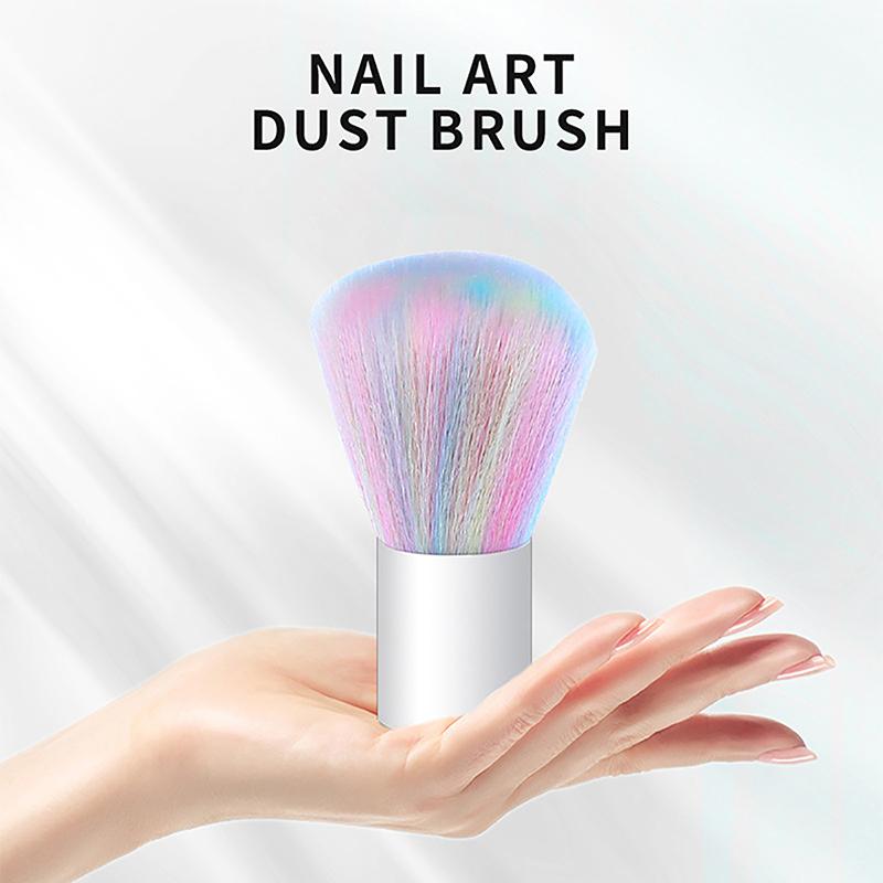 Nail Cleaning Dust Brush Makeup Brush Metal Handle Nail Paint Gel Dust Cleaning Brush Make Up Nail Art Uv Powder Remover Brush